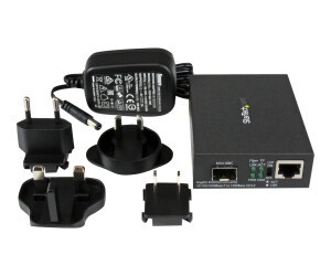 StarTech.com Gigabit Ethernet LWL / Glasfaser Medienkonverter mit SFP - 1000 Mbit/s Multimode Gigabit Ethernet Medienkonverter - Medienkonverter - 1GbE - 10Base-T, 1000Base-LX, 1000Base-SX, 100Base-TX, 1000Base-T - RJ-45 / SFP (mini-GBIC)