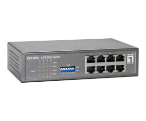 LevelOne FEP-0800W65 - Switch - 8 x 10/100 (PoE)