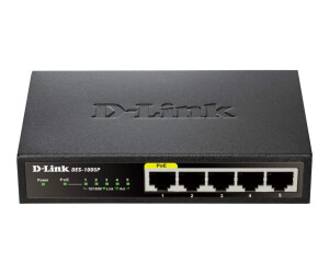 D-Link DES 1005P - Switch - unmanaged - 5 x 10/100