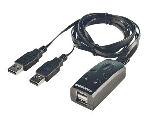 Lindy 2 Port USB KM Switch - Tastatur-/Mausschalter