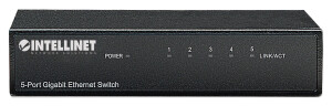 Intellinet 5-Port Gigabit Ethernet Switch, Metal, Box