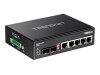 TRENDnet TI-G62 - Switch - unmanaged - 5 x 100/1000/10000 + 1 x Shared Gigabit SFP + 1 x SFP