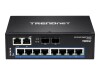 TRENDnet TI-G102 - Switch - unmanaged - 8 x 10/100/1000 + 2 x Kombi-Gigabit-SFP