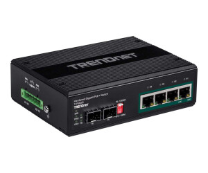 TRENDnet TI-PG62B - Switch - unmanaged - 4 x 10/100/1000...