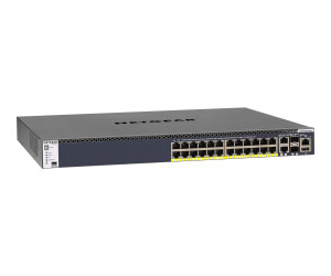 Netgear M4300-28G-PoE+ - Switch - L3 - managed - 2 x 10/100/1000/10000 + 2 x 10 Gigabit SFP+ + 24 x 10/100/1000 (PoE+)