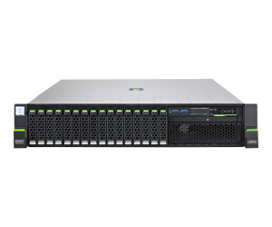 Fujitsu PRIMERGY RX2540 M4 - Server - Rack-Montage - 2U - zweiweg - 1 x Xeon Silver 4110 / 2.1 GHz - RAM 16 GB - SAS - Hot-Swap 6.4 cm (2.5")
