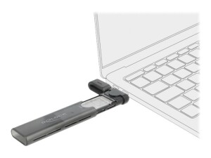 Delock Speichergehäuse - M.2 - M.2 NVMe Card / SATA...
