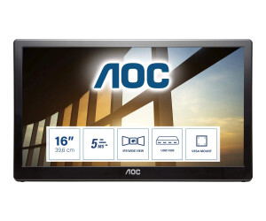 AOC I1659FWUX - LED-Monitor - 40.6 cm (16") (15.6" sichtbar)