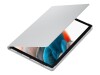 Samsung EF-BX200 - Flip-Hülle für Tablet - Silber