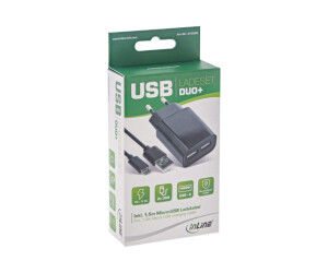 Inline USB DUO+ power supply - 2.1 A - 2 output...