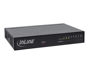 Inline Switch - 8 x 10/100/1000 - desktop