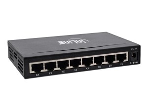 InLine Gigabit Switch 8x - 10/100/1000 - Desktop - Metall...