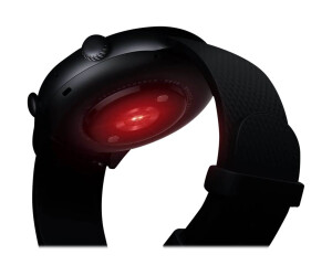 Amazfit GTR 3 Pro - Intelligente Uhr mit Riemen - Flouroelastomer - Infinite Black - Handgelenkgröße: 155-218 mm - Anzeige 3.7 cm (1.45")