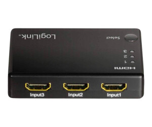 LogiLink Video/Audio-Schalter - 3 x HDMI