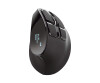 Trust voxx - vertical mouse - ergonomic - for right -handed - optically - 9 keys - wireless - Bluetooth, 2.4 GHz - wireless recipient (USB)