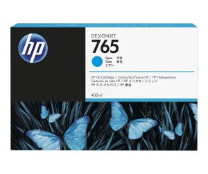 HP 765 - 400 ml - cyan - original - ink cartridge