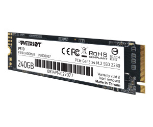 PATRIOT P310 - SSD - 240 GB - intern - M.2 2280 - PCIe...