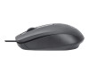 Manhattan Comfort II USB Wired Mouse, Black, 1000dpi, USB-A, Optical, Ambidextrous, Portable/Compact, Three Button with Scroll Wheel, Three Year Warranty, Retail Box