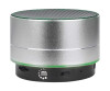 Manhattan Metallic Bluetooth Speaker (Clearance Pricing), Splashproof, Range 10m, microSD card reader, Aux 3.5mm connector, USB-A charging cable included (5V charging)