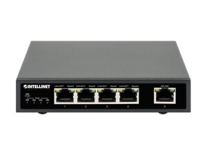 Intellinet Switch - 4 x 10/100/1000 (PoE+) + 1 x 10/100/1000 (Uplink)