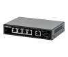 Intellinet Switch - 4 x 10/100/1000 (PoE+) + 1 x Combo Gigabit SFP/RJ-45 (Uplink)