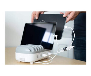 Compulocks 10 Ports USB Charging Dock Station With UK Plug - Ladestation - 120 Watt - 2.4 A - 10 Ausgabeanschlussstellen (USB)