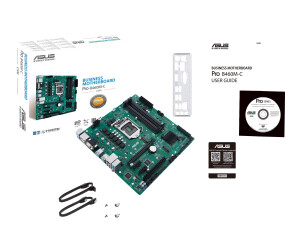 ASUS Pro B460M-C/CSM - Motherboard - micro ATX - LGA1200-Sockel - B460 Chipsatz - USB 3.2 Gen 1 - Gigabit LAN - Onboard-Grafik (CPU erforderlich)