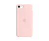 Apple rear cover for mobile phone - silicone - Chalk Pink - for iPhone 7, 8, SE (2nd generation)
