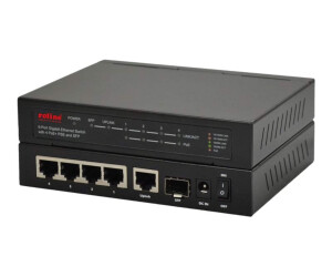 ROLINE Switch - 4 x 10/100/1000 (PoE+) + 1 x 10/100/1000...
