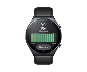 Xiaomi Watch S1 - 46 mm - schwarz - intelligente Uhr mit Riemen - Leder - schwarz - Anzeige 3.63 cm (1.43")