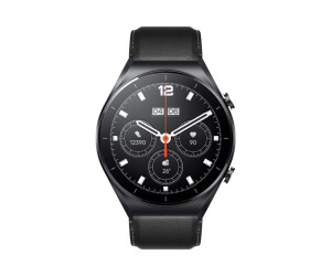 Xiaomi Watch S1 - 46 mm - schwarz - intelligente Uhr mit Riemen - Leder - schwarz - Anzeige 3.63 cm (1.43")