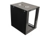 VALUE Schrank Netzwerkschrank - geeignet für Wandmontage - Schwarz, RAL 7021 - 12U - 48.3 cm (19")