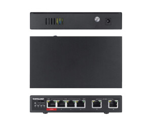 Intellinet Switch - 3 x 10/100 (PoE+) + 1 x 10/100 (Hi-PoE)