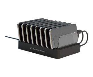 Conceptronic OZUL - Ladestation - 75 Watt - PD 3.0 - 8 Ausgabeanschlussstellen (6 x USB, 2 x USB-C)