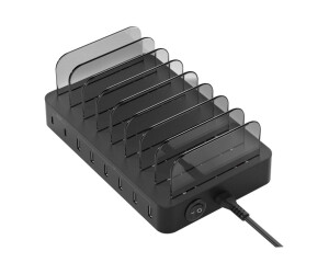 Conceptronic ozul - charging station - 75 watts - PD 3.0 - 8 Outside connection points (6 x USB, 2 x USB -C)