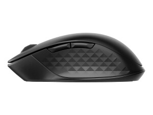 HP 430 - Maus - ergonomisch - rechts- und linkshändig - optisch - 5 Tasten - kabellos - Bluetooth 5.0, 2.4 GHz - kabelloser Empfänger (USB)