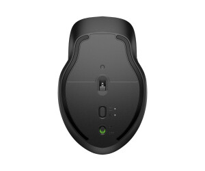 HP 430 - Maus - ergonomisch - rechts- und linkshändig - optisch - 5 Tasten - kabellos - Bluetooth 5.0, 2.4 GHz - kabelloser Empfänger (USB)