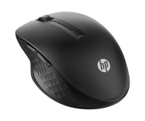HP 430 - Maus - für mehrere Geräte - ergonomisch - rechts- und linkshändig - 5 Tasten - kabellos - 2.4 GHz, Bluetooth 5.0 - kabelloser Empfänger (USB)