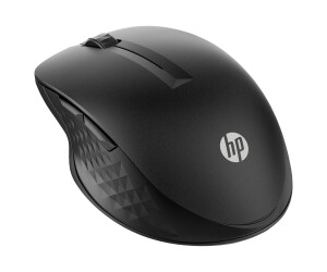 HP 430 - Mouse - for several devices - ergonomic - right and left -handed - 5 keys - wireless - 2.4 GHz, Bluetooth 5.0 - Wireless recipient (USB)