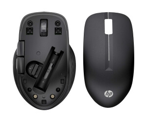 HP 430 - Mouse - for several devices - ergonomic - right and left -handed - 5 keys - wireless - 2.4 GHz, Bluetooth 5.0 - Wireless recipient (USB)