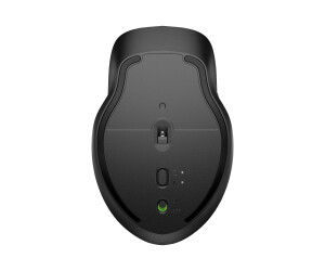 HP 430 - Mouse - for several devices - ergonomic - right and left -handed - 5 keys - wireless - 2.4 GHz, Bluetooth 5.0 - Wireless recipient (USB)