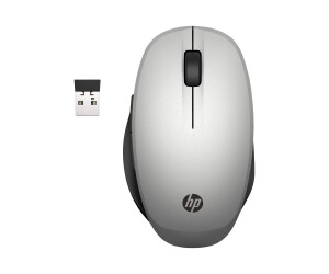 HP Dual Mode - Mouse - Visually - Wireless - Bluetooth, 2.4 GHz - Wireless recipient (USB)
