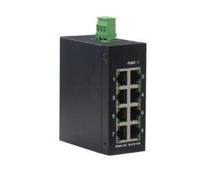 ROLINE Industrie - Switch - unmanaged - 8 x 10/100