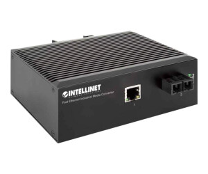 Intellinet Industrial Fast Ethernet Media Converter, 100Base-TX to 100Base-FX (SC)