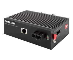 Intellinet Industrial Fast Ethernet Media Converter, 100Base-TX to 100Base-FX (SC)