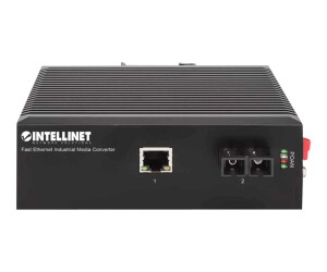 Intellinet Industrial Fast Ethernet Media Converter, 100Base-TX to 100Base-FX (SC)