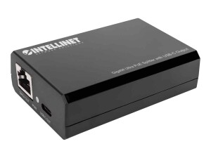 Intellinet PoE Splitter with USB-C Output, PoE++ / 4PPoE, Gigabit Ultra, IEEE 802.3bt, RJ45 In and Out Ports, Up to 45 W USB-C Output Port