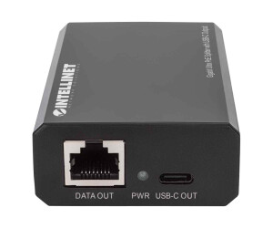 Intellinet PoE Splitter with USB-C Output, PoE++ / 4PPoE, Gigabit Ultra, IEEE 802.3bt, RJ45 In and Out Ports, Up to 45 W USB-C Output Port