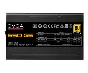 EVGA SuperNOVA 650 G6 - Netzteil (intern) - ATX12V / EPS12V