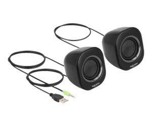 Delock Mini - speaker - for PC - 2 watts (total)